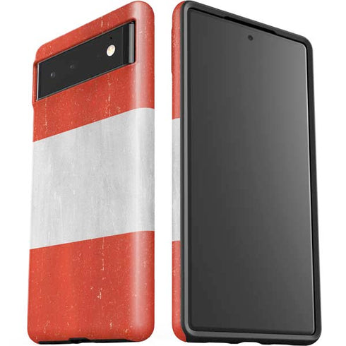 Peru Flag Distressed Google Pixel 6 Case